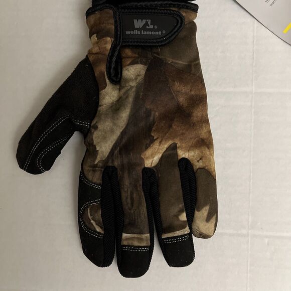 Wells Lamont Work Gloves Mens L Brown Adjustable Strap Camo Insulated - Picture 5 of 11